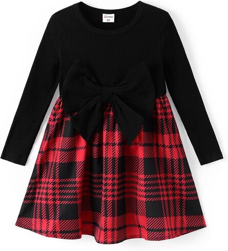 PATPAT Baby Toddler Floral Print Fall Dress Long Sleeves Clothes Dress Outfits for Girls in Saudi Arabia