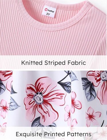 PATPAT Baby Toddler Floral Print Fall Dress Long Sleeves Clothes Dress Outfits for Girls in Saudi Arabia