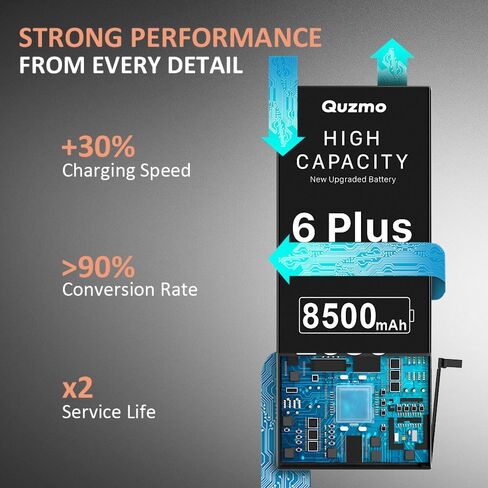 LCLEBM Battery for iPhone 6 Plus, 2024 New Upgraded 8500mAh High Capacity 0 Cycle Replacement Battery for iPhone 6 Plus A1522 A1524 A1593 with Professional Repair Tool Kit in Kuwait