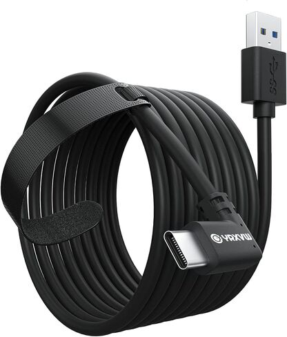 كابل ربط 10أقدام لـ Meta Oculus Quest 3/2/Pro، كابل سلك شحن لنقل البيانات عالي السرعة، سلك شاحن USB 3.2 A إلى C لسماعات Oculus Quest VR لألعاب الكمبيوتر/Steam VR (10FT) in Saudi Arabia
