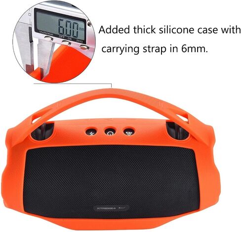 حافظة غطاء حمل من السيليكون لمكبر صوت بلوتوث محمول JBL Xtreme 4، لملحقات الجلد الواقية للسفر JBL Xtreme 4 (برتقالي) in Kuwait
