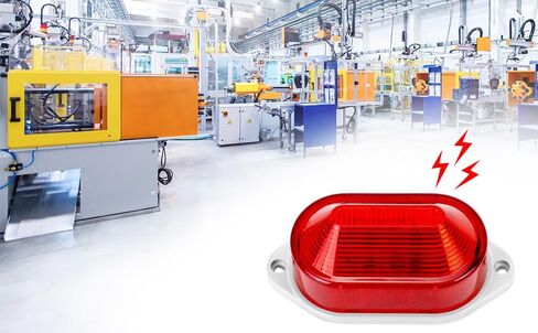 qwork ac110v - 120 فولت ضوء تحذير إنذار صفارات الإنذار الصناعية - أحمر - 110 ديسيبل صوت عالٍ ووميض ستروب ضوء إنذار الذعر في حالات الطوارئ، متوافق مع المفاتيح الذكية للتنبيهات الموقوتة، 2 حزمة in Saudi Arabia