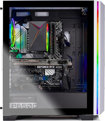 كمبيوتر سطح المكتب للألعاب Skytech Rampage، Ryzen 7 9700X 3.8 جيجا هرتز (5.5 جيجا هرتز Turbo Boost)، NVIDIA RTX 4070 Super 12 جيجا GDDR6X، 1 تيرابايت SSD، 32 جيجا DDR5 RAM 5600 RGB، 750 واط Gold PSU، 360 مم ARGB AIO، Wi-Fi، Win 11 Home in Kuwait