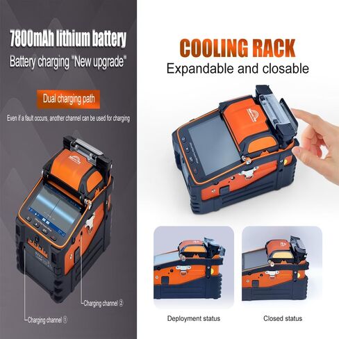 مجموعة أدوات AI-9 Fusion Splicer مع التركيز التلقائي و6 محركات لبناء خط صندوق السيارة، ومشاريع ربط الكابلات FTTH in Saudi Arabia