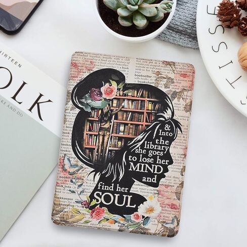 حافظة لجهاز Kindle Paperwhite مقاس 6.8 بوصات (الجيل الحادي عشر - 2021) وإصدار Kindle Paperwhite المميز، هدايا لمحبي الكتب، غطاء خفيف الوزن مع خاصية التنبيه/السكون التلقائي in Kuwait