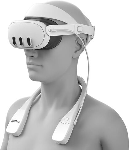 حزمة بطارية لـ Meta Quest 3/2، شاحن سريع 10000 مللي أمبير PD حزمة بطارية معلقة للرقبة لـ Oculus Quest، VR تمديد ملحقات الطاقة لـ Meta Quest 3/2/Pro، Pico 4/4 Pro، HTC Vive والمزيد in Saudi Arabia