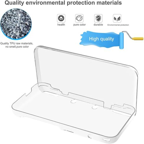 حافظة حماية شفافة 2DS XL - متوافقة مع نينتندو 2DS XL، حافظة ذات غطاء صلب كريستالي فائق الوضوح مضاد للخدش in Kuwait