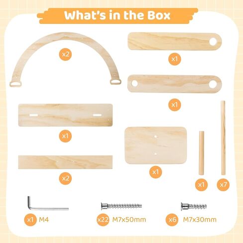 قوس سلم خشبي للتسلق، قوس تسلق 2 في 1 وحصان هزاز، مجموعة التسلق لوحة حسية، قوس متسلق للرعاية النهارية في الملعب المنزلي، صالة الألعاب الرياضية الداخلية والخارجية in Kuwait