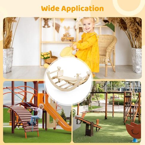 قوس سلم خشبي للتسلق، قوس تسلق 2 في 1 وحصان هزاز، مجموعة التسلق لوحة حسية، قوس متسلق للرعاية النهارية في الملعب المنزلي، صالة الألعاب الرياضية الداخلية والخارجية in Kuwait