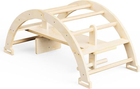 قوس سلم خشبي للتسلق، قوس تسلق 2 في 1 وحصان هزاز، مجموعة التسلق لوحة حسية، قوس متسلق للرعاية النهارية في الملعب المنزلي، صالة الألعاب الرياضية الداخلية والخارجية in Kuwait