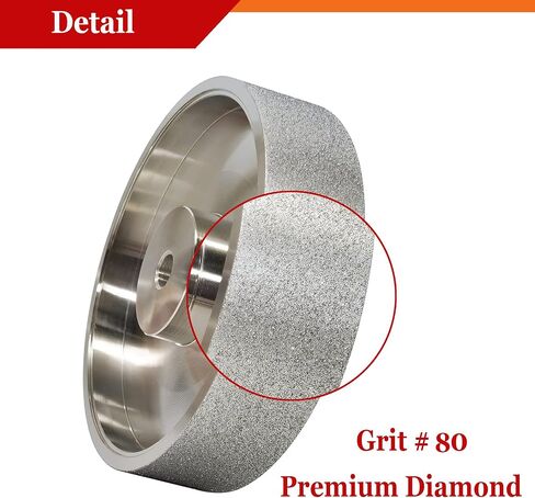 CBN Grinding Wheel, Dia 6" x 1.5" Wide with 1/2" Arbor, Diamond Grinding Wheel for Sharpening High Speed Steel, Grit 320 in Saudi Arabia