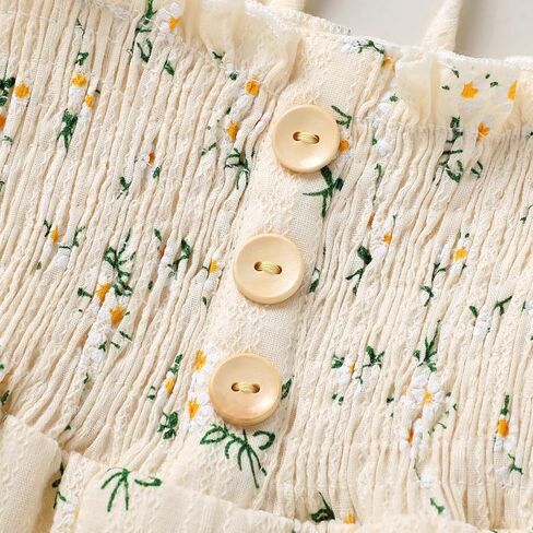 JEELLIGULAR Toddler Dress Ruffle Sleeveless Button Down Dress for Toddler Girl Dress Summer Beach Casual A-line Sundress in Saudi Arabia