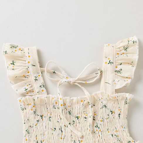 JEELLIGULAR Toddler Dress Ruffle Sleeveless Button Down Dress for Toddler Girl Dress Summer Beach Casual A-line Sundress in Saudi Arabia