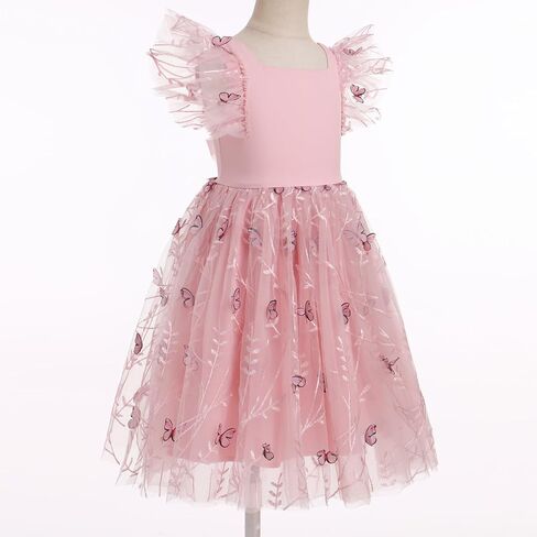 Kids Girls Daisy Flower Butterfly Princess Party Tulle Birthday Dress Toddler Cake Smash Clothes Photograph 3-8T in Kuwait