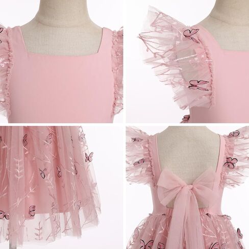 Kids Girls Daisy Flower Butterfly Princess Party Tulle Birthday Dress Toddler Cake Smash Clothes Photograph 3-8T in Kuwait