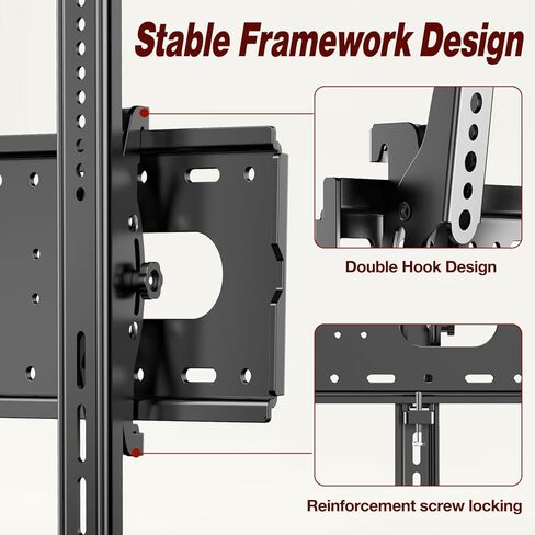 Tilt TV Wall Mount Bracket for 42-85 Inch Large LED LCD OLED Plasma Flat Curved Screen TVs, TV Mount VESA up to 750x500mm, Fits 16", 18", 24" Wood Studs, Heavy Duty Wall Mount TV Bracket in Kuwait