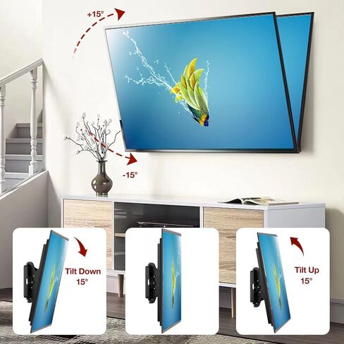 Tilt TV Wall Mount Bracket for 42-85 Inch Large LED LCD OLED Plasma Flat Curved Screen TVs, TV Mount VESA up to 750x500mm, Fits 16", 18", 24" Wood Studs, Heavy Duty Wall Mount TV Bracket in Kuwait