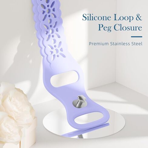 أشرطة سيليكون ناعمة من الدانتيل الزهري اللطيفة من Maledan متوافقة مع سوار ساعة Apple 38 مم 40 مم 41 مم 42 مم 44 مم 45 مم للنساء، 3 عبوات حزام سوار نحيف مسامي لـ iWatch SE Apple Watch Series 9 8 7 6 5 4 3 in Kuwait