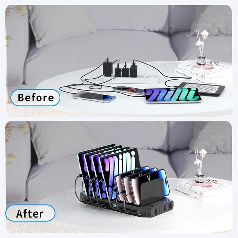 محطة شحن Unitek لأجهزة متعددة - محطات شحن سريعة بقدرة 140 واط USB C لأجهزة الكمبيوتر المحمول وقاعدة شحن iPad مع حامل شحن بحد أقصى PD 60 واط مع ساعة ذكية وحامل Airpods لجهاز MacBook Phone Tablet in Kuwait