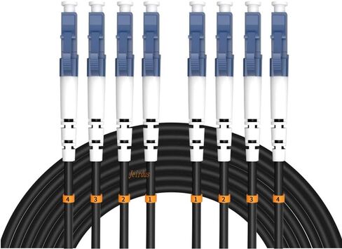 60Meters 196ft LC to LC 4 Core Outdoor Armored Fiber Optic Cable Jumper Patch Cord Optical 9/125 Singlemode LC-LC in Kuwait