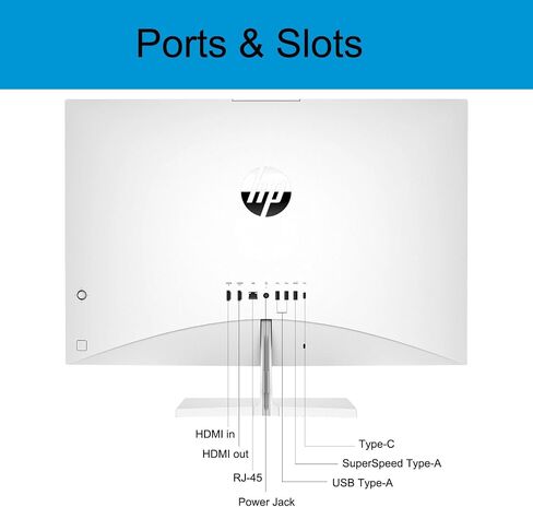 كمبيوتر مكتبي HP Pavilion مقاس 27 بوصة يعمل باللمس i7 RTX 3050 Business الكل في واحد، شاشة لمس FHD مقاس 27 بوصة، Intel i7-13700T، GeForce RTX 3050، ذاكرة الوصول العشوائي 32 جيجابايت، 1 تيرابايت SSD، HDMI، Wi-Fi 6، W11P، أبيض مع 512 SSD خارجي باقة in Saudi Arabia
