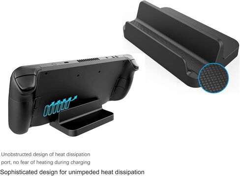 قاعدة حامل لجهاز Steam Deck، حامل سويتش لنينتندو، قاعدة محمولة لجهاز Steam Deck/Nintendo Switch/Switch Lite/Switch OLED مع وسادة سيليكون مضادة للانزلاق - أسود in Kuwait