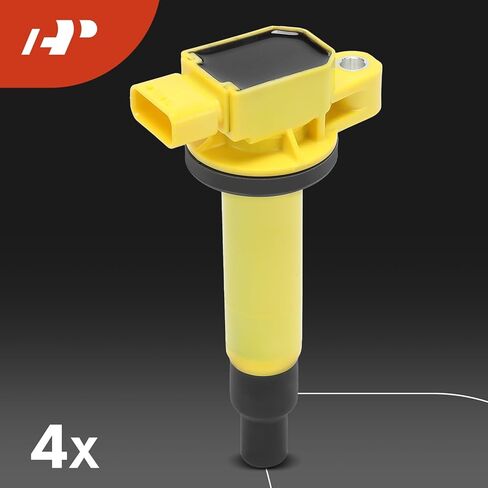 مجموعة A-Premium مكونة من 4 ملفات إشعال وشمعات إشعال إيريديوم متوافقة مع Toyota Prius 2001-2009، Yaris 2006-2018، Echo 2000 L4 1.5L in Kuwait