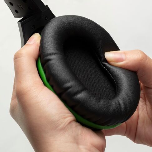 HyperX CloudX Stinger Official Xbox Licensed Wired Gaming Headset Memory Foam Steel Sliders Swivel-to-Mute Noise-Cancellation Microphone for Xbox Series X|S, Xbox One Headphone Black Green (Renewed) in Saudi Arabia