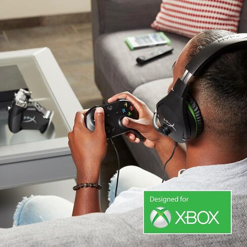 HyperX CloudX Stinger Official Xbox Licensed Wired Gaming Headset Memory Foam Steel Sliders Swivel-to-Mute Noise-Cancellation Microphone for Xbox Series X|S, Xbox One Headphone Black Green (Renewed) in Saudi Arabia