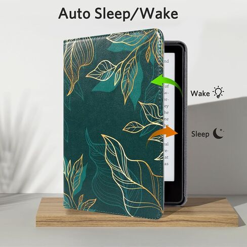 حافظة CoBak مع حامل لجهاز Kindle Paperwhite - غطاء متين من جلد البولي يوريثان مع خاصية التنبيه التلقائي للنوم، وفتحة للبطاقة، وميزة حزام اليد - يناسب جهاز Kindle Paperwhite من الجيل الحادي عشر مقاس 6.8 بوصات إصدار التوقيع 2021 in Saudi Arabia