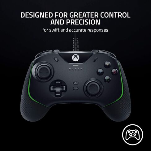 وحدة تحكم الألعاب Razer Wolverine V2 مع كابل لأجهزة Xbox Series X/S + Xbox One + الكمبيوتر الشخصي (زرين متعددي الوظائف قابلين لإعادة التعيين، وضع تشغيل الشعر مع قفل الزناد) أسود in Saudi Arabia