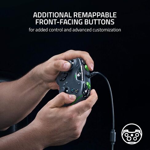 وحدة تحكم الألعاب Razer Wolverine V2 مع كابل لأجهزة Xbox Series X/S + Xbox One + الكمبيوتر الشخصي (زرين متعددي الوظائف قابلين لإعادة التعيين، وضع تشغيل الشعر مع قفل الزناد) أسود in Saudi Arabia