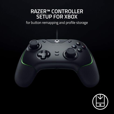 وحدة تحكم الألعاب Razer Wolverine V2 مع كابل لأجهزة Xbox Series X/S + Xbox One + الكمبيوتر الشخصي (زرين متعددي الوظائف قابلين لإعادة التعيين، وضع تشغيل الشعر مع قفل الزناد) أسود in Saudi Arabia