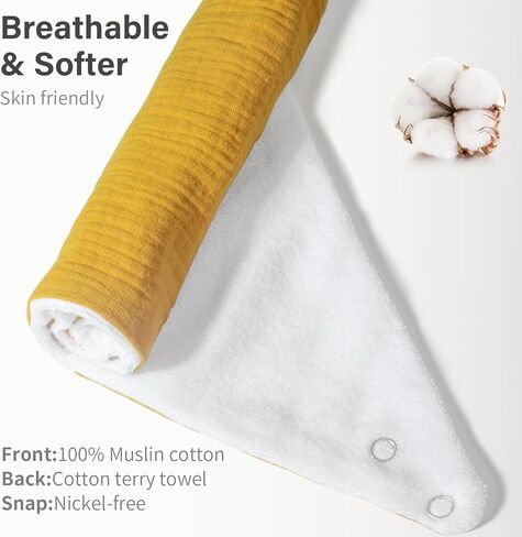 مرايل أطفال من الموسلين، مرايل أطفال باندانا لعاب الأطفال مصنوعة من القطن بنسبة 100% للأطفال الأولاد والبنات، مريلة بألوان ثابتة للتسنين in Kuwait