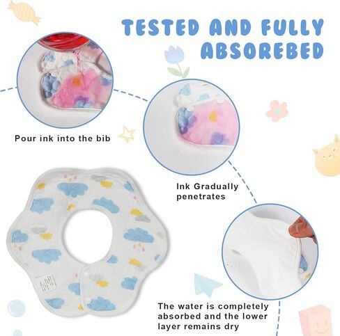 8-Pack baby burp cloths, soft and super absorbent burp cloths, baby boy, girl, newborn burp cloth, unisex, breathable petal snap burp cloth bib in Saudi Arabia
