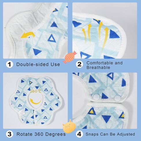 8-Pack baby burp cloths, soft and super absorbent burp cloths, baby boy, girl, newborn burp cloth, unisex, breathable petal snap burp cloth bib in Saudi Arabia