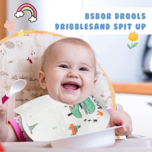 8-Pack baby burp cloths, soft and super absorbent burp cloths, baby boy, girl, newborn burp cloth, unisex, breathable petal snap burp cloth bib in Saudi Arabia