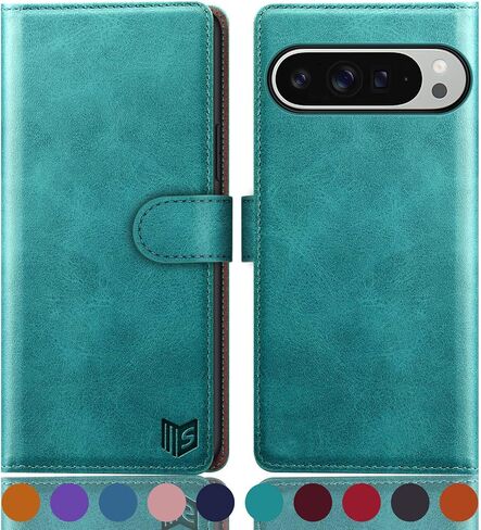 حافظة SUANPOT لهاتف Google Pixel 9 Pro XL 6.8 بوصة 5G مع حامل بطاقة الائتمان RFID، غطاء واقٍ من جلد البولي يوريثان قابل للطي للنساء والرجال لهاتف Pixel 9 Pro XL بني فاتح in Kuwait