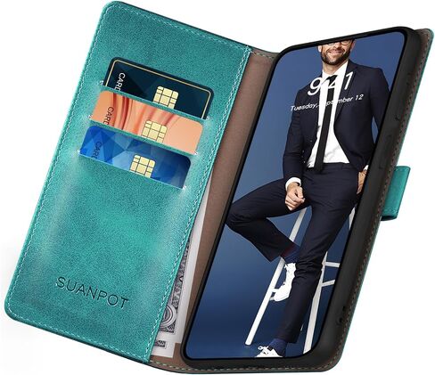 حافظة SUANPOT لهاتف Google Pixel 9 Pro XL 6.8 بوصة 5G مع حامل بطاقة الائتمان RFID، غطاء واقٍ من جلد البولي يوريثان قابل للطي للنساء والرجال لهاتف Pixel 9 Pro XL بني فاتح in Kuwait
