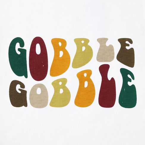 Toddler Baby Boy Girl Gobble Shirt Thanksgiving Turkey Print Long Sleeve Blouse Top Kid Fall Casual Clothes in Saudi Arabia