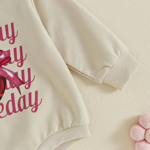 Infant Baby Girl Football Outfits Game Day Print Bubble Oversized Sweatshirt Romper Headband Cute Fall Winter Clothes in Kuwait