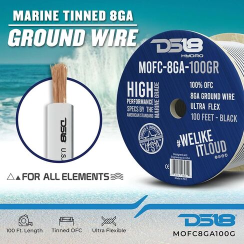 DS18 MOFC16/18GA-100SWRGB Marine Tinned OFC 18-GA RGB Wires with 16-GA Speaker Wire 100 Feet - Tinned Marine Grade Cable Ultra Flex - All in One Speaker and RGB Wire for Easy Installation in Saudi Arabia