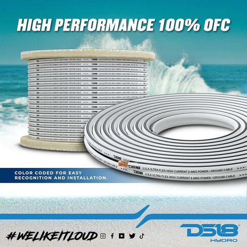 DS18 MOFC16/18GA-100SWRGB Marine Tinned OFC 18-GA RGB Wires with 16-GA Speaker Wire 100 Feet - Tinned Marine Grade Cable Ultra Flex - All in One Speaker and RGB Wire for Easy Installation in Saudi Arabia