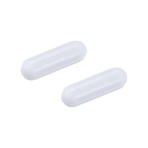 MECCANIXITY Magnetic Stirrer Mixer Stir Bar Rod 50mm(1.97") Cylinder Shape PTFE Coating Magnet White for Laboratory Pack of 2