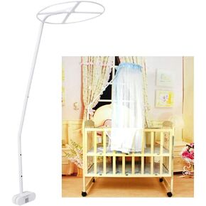 Net Stand, White Net Stand Holder Set Adjustable Clip-On Crib Canopy Holder Rack Net Accessories Lightweight And Portable