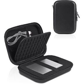 External Hard Drive Case for Toshiba CANVIO 1TB 2TB 4TB, Portable Carrying Hard EVA HDD Protection Case, Mesh Inner Pocket Travel Organizer Storage Bag