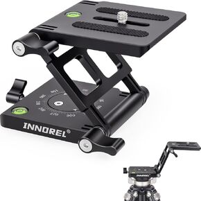 INNOREL ZH7 Z Flex Tilt Tripod Head Aluminum Alloy Flexible Multiple Angles Panoramic Folding Z Type Head with Adjustment Knob for DSLR Camera Camcorder Slider Rail Load 11.0lb/5kg