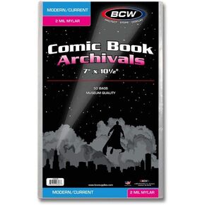 BCW Supplies 2 Mil Current Comic Mylar (50 Count Pack)
