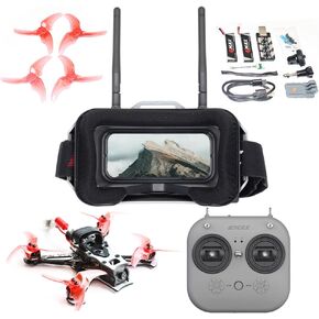 Tinyhawk 3 Freestyle PLUS+ RTF Kit جاهزة للطيران ELRS Analog FPV Drone Mini Racing Quadcopter إطار متين من ألياف الكربون مع وحدة تحكم ونظارات واقية للمبتدئين العلامة التجارية: Tiny Hawk in Kuwait