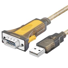 USB to RS232, USB 2.0 to Male DB9 Serial Adapter Cable with PL2303 Chipset Enhanced, Compatible with Windows 11/10/8/7/Vista/XP/2000, Linux, and Mac OS for Reliable Data Transfer, 5Ft